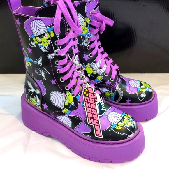 Vintage Power Puff Girls Mojo Jo Jo Combat Boots - Picture 9 of 16